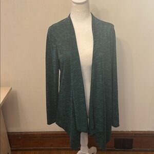 Cotton Emporium McKenna Waterfall dark green cardigan Size L New